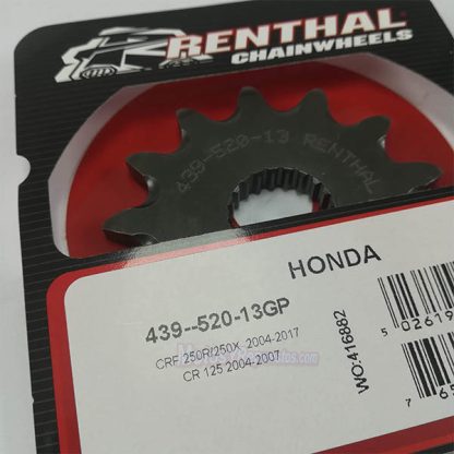 Piñon de Ataque Honda CRF 250 R/X 2004 al 2017 RENTHAL 439-520-13GP - Imagen 3