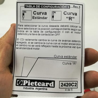CDI Competición corte RPM programable pietcard 2420 C2 12 volts digital - Imagen 5