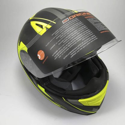 Casco para moto integral marca Origine Power yellow black Talla L - Imagen 2