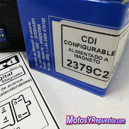CDI competición Moto 125 a 300 cc corte RPM programable 2379 C2 alimentacion AC DIGITAL - Imagen 5