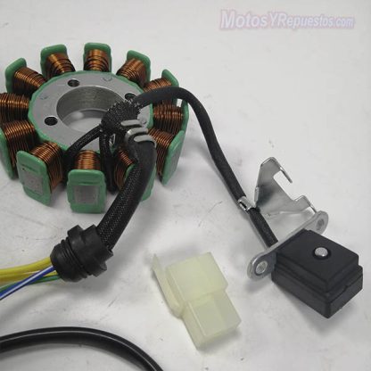 Estator para moto 200 cc trifasico 12 polos - Imagen 2