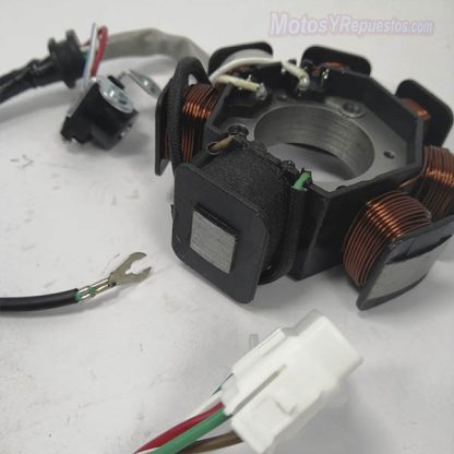 Estator Yamaha YBR 125 7 polos 2 conectores 7 hilos - Imagen 2