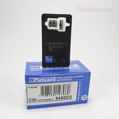 CDI Competición corte RPM programable pietcard 2420 C2 12 volts digital - Imagen 2