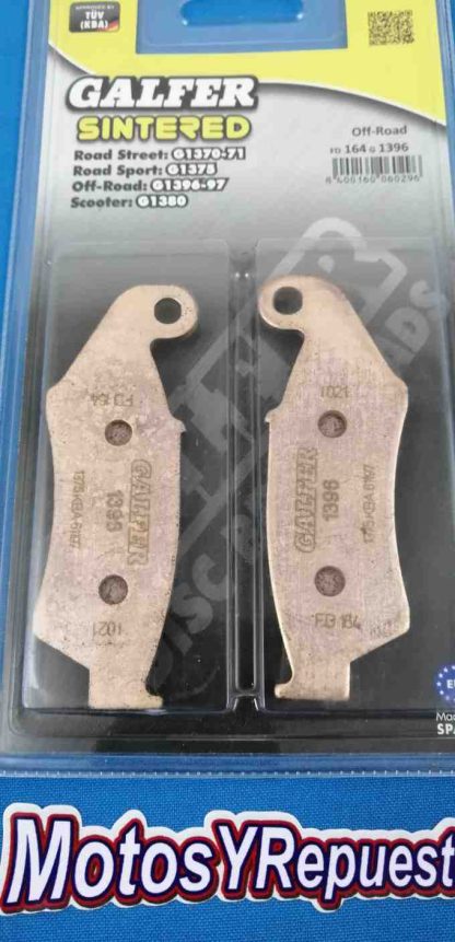 Pastillas freno delanteras ENDURO Honda Kawasaki Suzuki Yamaha galfer FD164 - Imagen 2