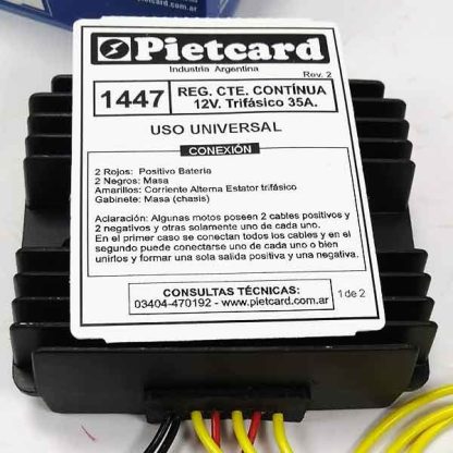 Rectificador 7 hilos 35 Amper universal para adaptar en motos 1447 - Imagen 2
