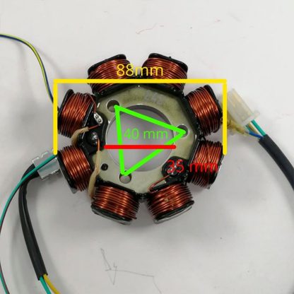 Estator generador moto Honda CG 125 Fan NXR 125 Bross Pietcard 242 - Imagen 4