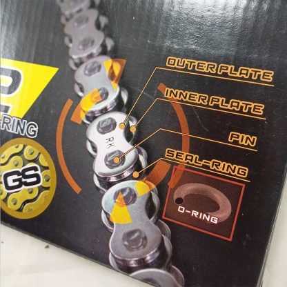 Cadena moto paso 520 120 eslabones Motos de calle hasta 350 cc RK KLO2 - Imagen 5
