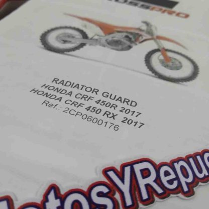 Protector de radiador Honda CRF 450 R RX del 2017-20 crosspro 2CP0600176 - Imagen 2