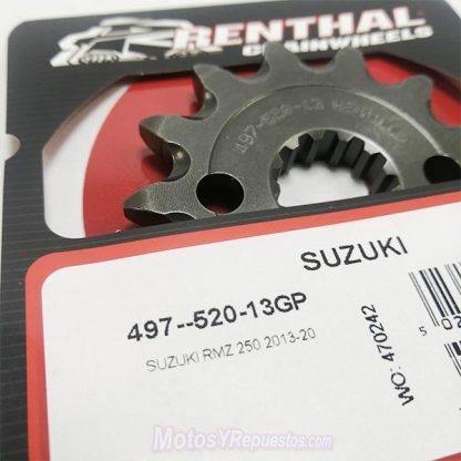Piñón de Ataque Suzuki RMZ 250 2013-20 RENTHAL 497-520-13 GP - Imagen 2