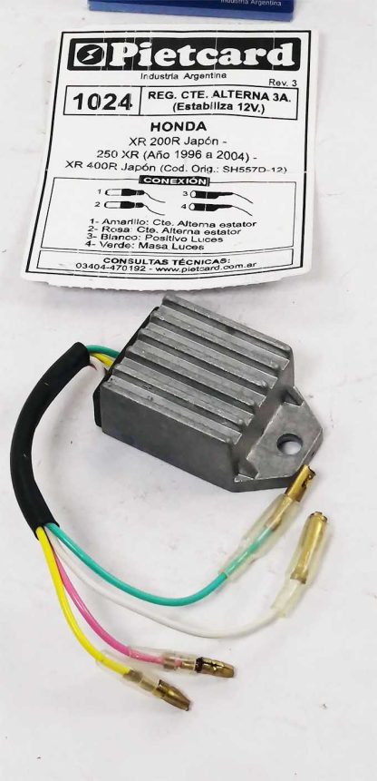 Regulador Honda XR 200 250 400 R Pietcard 1024 Estabilizador de corriente Alterna - Imagen 3