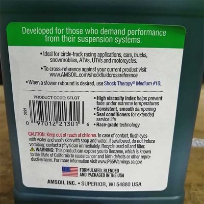 Aceite para telescopicas motos amsoil SHOCK THERAPY grado 5 - Imagen 3
