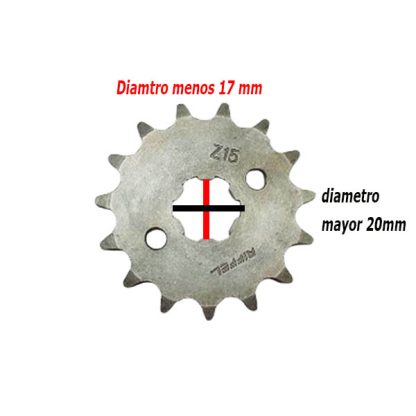 Piñon de ataque moto Honda CG 125 150 15 Dientes - Imagen 2