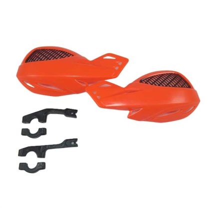 Cubre mano protector manubrio plastico para motos color naranjo