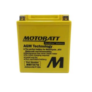 Bateria Honda CB190R CBR 250 Twister XR Tornado NX4 Falcón MOTOBATT MBTX7U Reemplazo YTX7L-BS