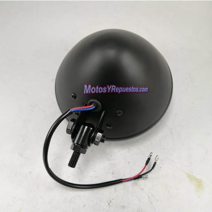 Foco principal universal de moto con soporte central 17 Cm diametro metalico y vidrio LIQUIDACION - Imagen 2