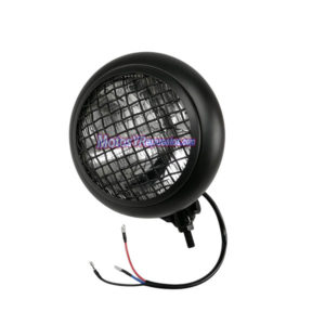 Foco principal universal de moto con soporte central 17 Cm diametro metalico y vidrio LIQUIDACION