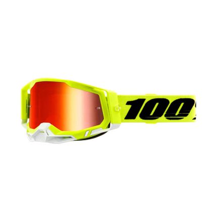 Antiparras 100% Racecraft 2 Fluor espejado Red