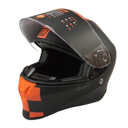 Casco para Moto Origine Dinamo Orange Black Matt Tallas M L XL - Imagen 3