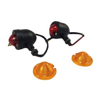 Intermitentes para Motos Proyecto negro con 2 micas de colores