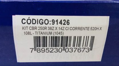 Transmisión Honda CBR 250 R Piñon 14 Catalina 38 riffel titanium - Imagen 2