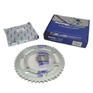 Kit de transmisión Honda XR 250 del 96 al 05) piñon 13 catalina 48 Riffel Titanium