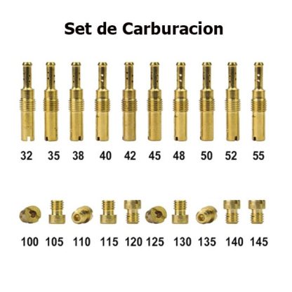 Set de Chiclers para carburar motos 125 a 450 cc Alta y Baja