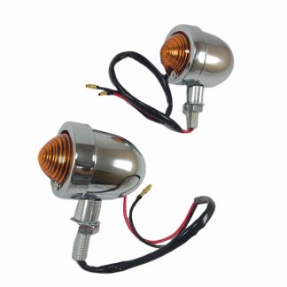 Intermitentes universales plateados para motos