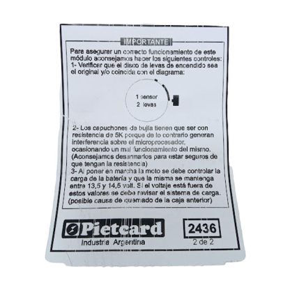 CDI digital para moto Honda NX400 Falcon desde 2014 Pietcard 2436 - Imagen 4