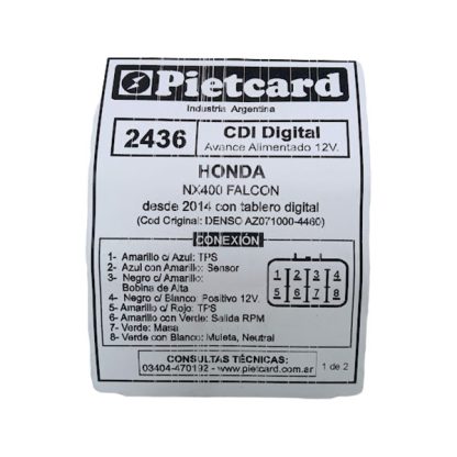CDI digital para moto Honda NX400 Falcon desde 2014 Pietcard 2436 - Imagen 3