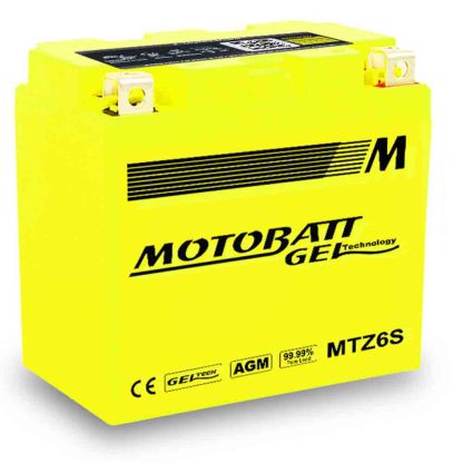 Bateria Gel para motos MOTOBATT MTZ6S compatible con YTX5L-BS YTZ7S