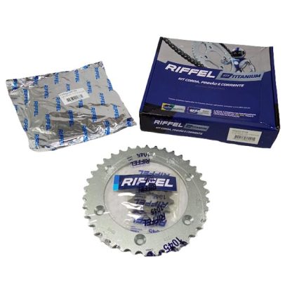 Kit de transmisión Honda XR 250 Tornado Piñón 13 Catalina 38 Riffel Titanium