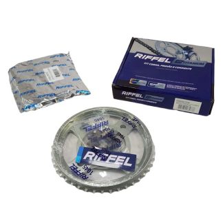 Kit de transmisión Honda CB 190 R / CB 160 Piñón 14 Catalina 45 Riffel Titanium