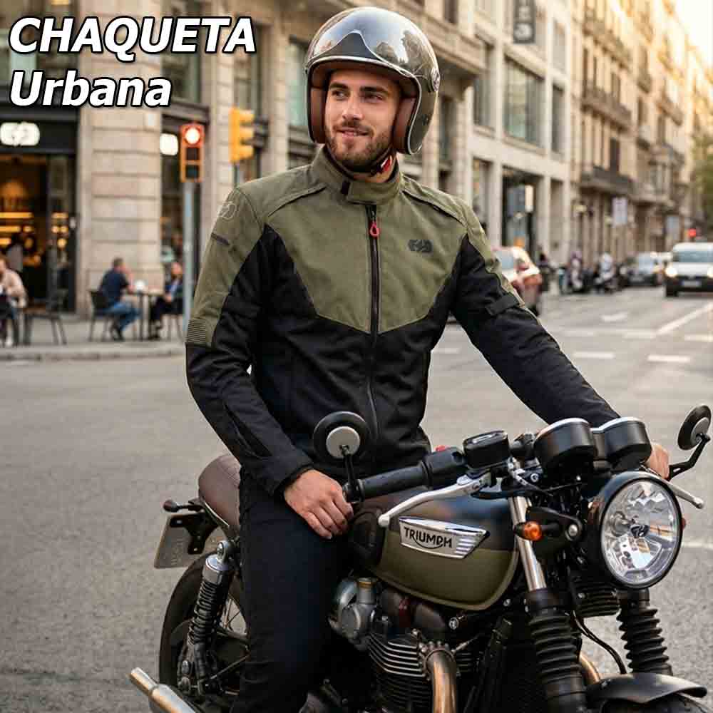 Chaqueta para Moto Talla L OXFORD DELTA 1.0 MS Green Black - Imagen 2