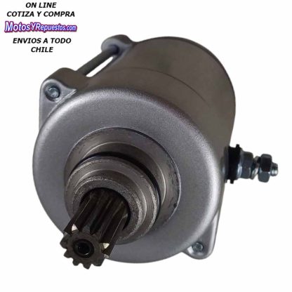 Motor de partida moto honda cg 200 cc y genericas chinas eje 19 * 11 estrias - Imagen 2