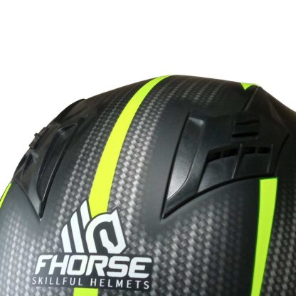 Casco abatible Certificado QR para moto con visor oscuro Fhorse JH 901 verde varias Talla M L y XL - Imagen 6