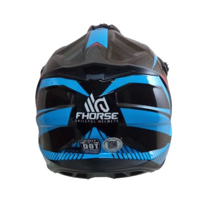 Casco Enduro calle Fhorse JH 601 Blue Talla M - Imagen 4