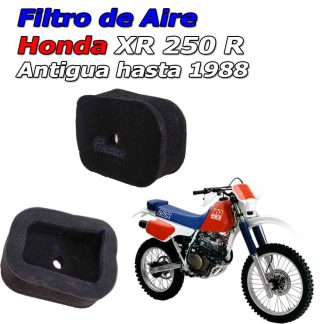 tenemos filtro de aire para honda xr 250 1988 estamos en santiago de chile , enviamos a regiones