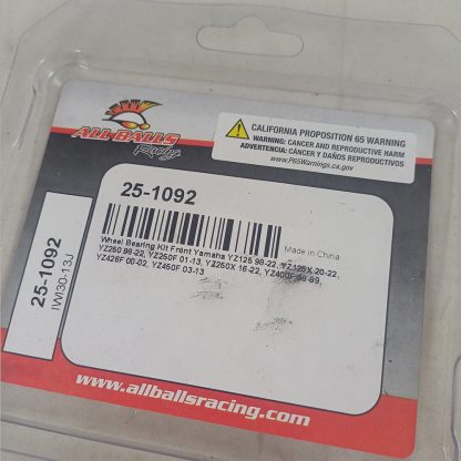 Rodamientos Rueda delantera Yamaha YZ 125 250 450 F FX All Ball 25-1092 - Imagen 3