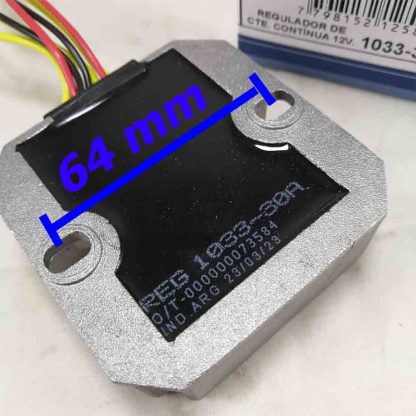 Rectificador trifasico Para moto Honda AfricaTwin 7 hilos 12 vols 30 ampers pietcard 1033-30 adaptable universal - Imagen 6