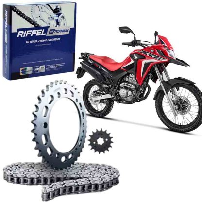 Transmisión catalina piñon y cadena moto Honda XRE 300
