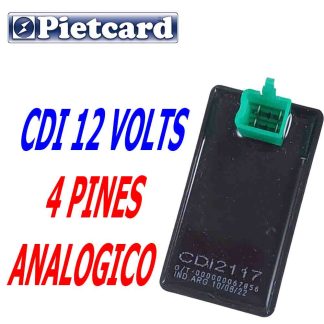 CDI de 12 volts para moto y ATV Chino pietcard 2117 4 hilos analogico