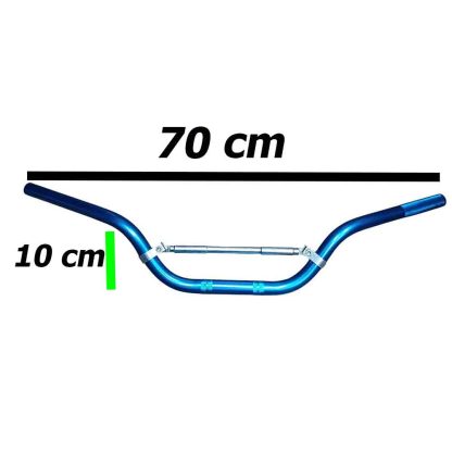 Manubrio universal enduro para adaptar motos de calle azul 70 cm - Imagen 2