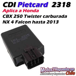 CDI Moto Honda CBX 250 twister Carburada y NX 4 Falcon Pietcard 2318 digital