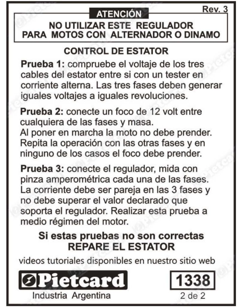 Tienes problemas con la carga de la bateria de tu moto ? estamos en chile vendemos electronica pietcard rectificador honda xr 250 tornado