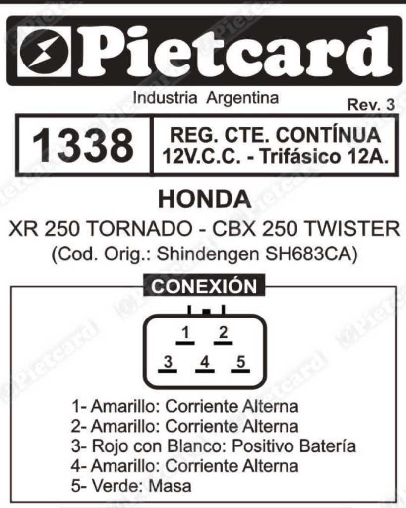 tienes dudas como se conecta el rectificador de la honda xr 250 tornado o la twister 250 aca te dejamos el esquema de conexiones 