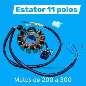 Estator para motos 200 cc 11 polos trifasico + alimentacion de CDI