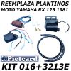 Kit reemplaza platinos Yamaha RX 125 1981 Pietcard 016 + Bobina 3213E