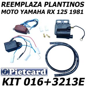 Kit reemplaza platinos Yamaha RX 125 1981 Pietcard 016 + Bobina 3213E