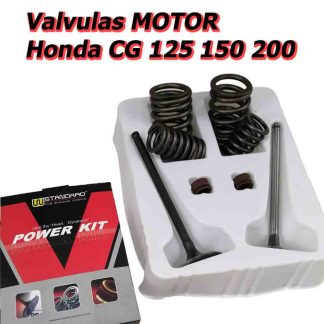 Válvulas Moto Honda CG 150 motor cadenero Titan y motos chinas genericas desde 2002
