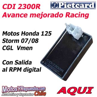 CDI Honda STORM 125 07/08 Pietcard 2300R potenciado OEM C117 Adaptable CGL y Vmen